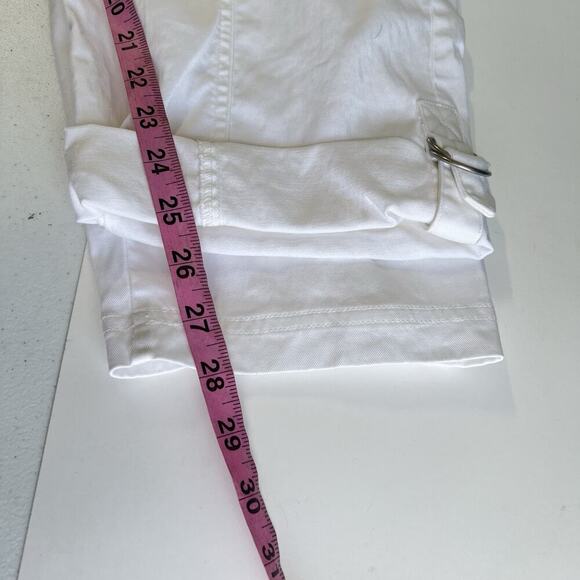 Soft Surroundings Medina Pants Womens Size XL White Pockets Roll Tab Hem Comfort - Picture 12 of 12